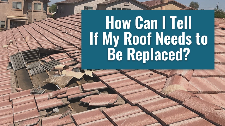 Worn roof showing signs it needs replacement