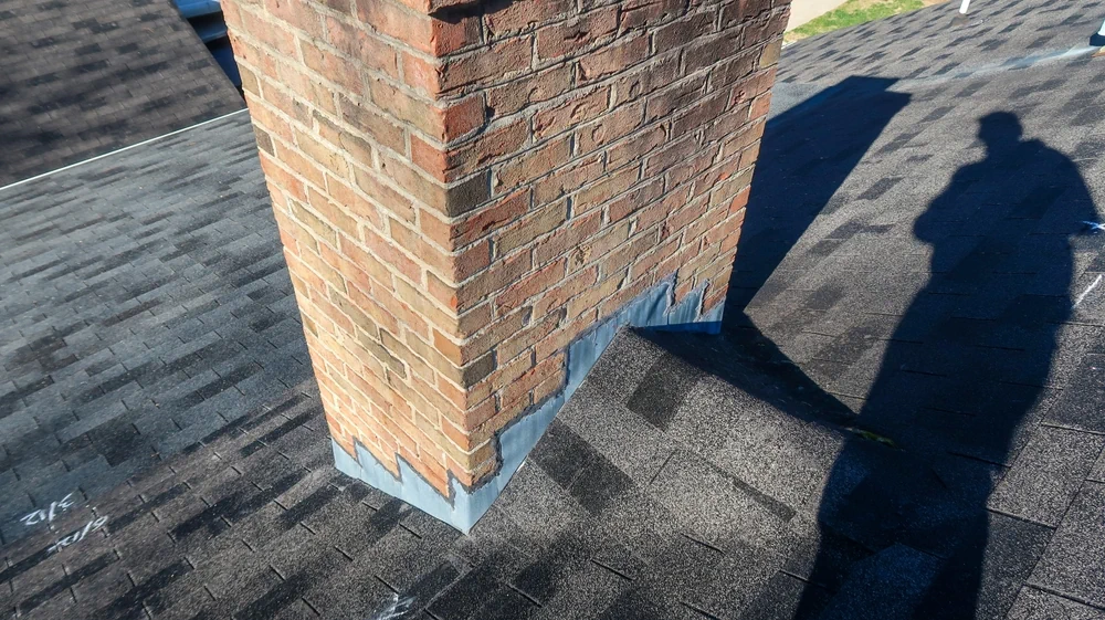 Roof flashing around a penetration, a common leak point to inspect