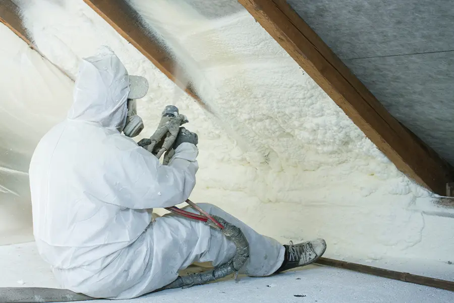 Sprayed foam roof on an Arizona home