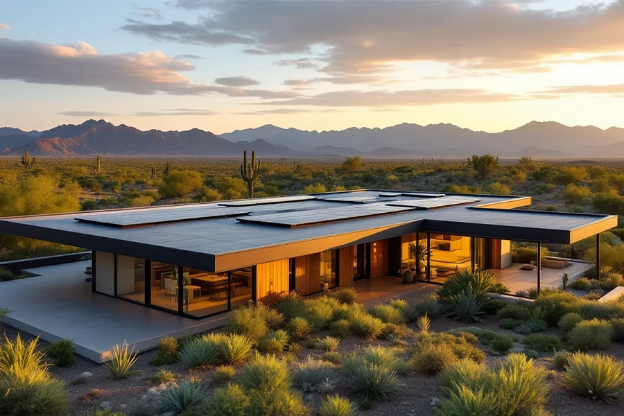 Flat roof homes in Phoenix Arizona