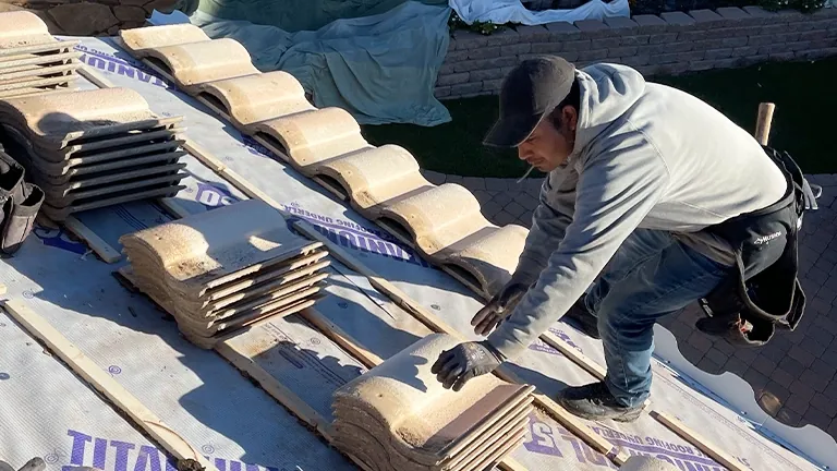 New roof installation in progress on a Chandler home
